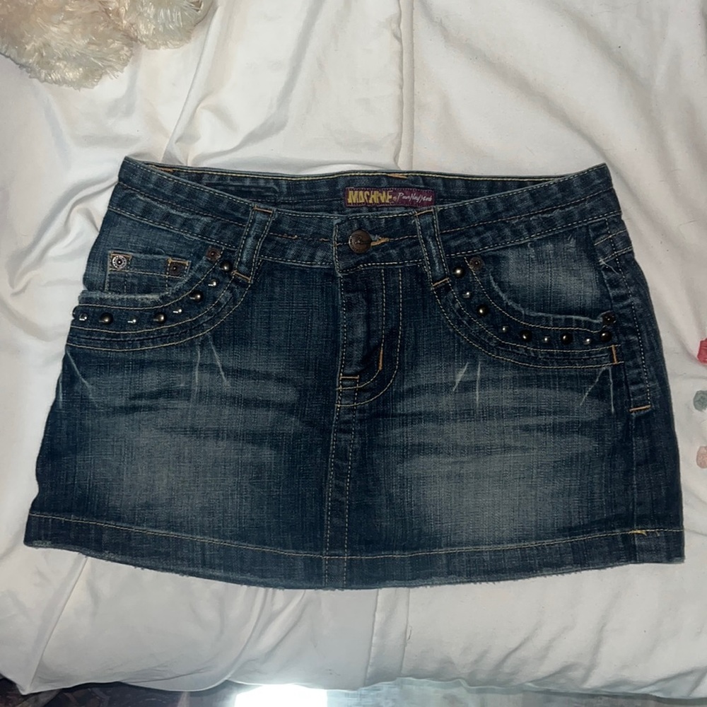 Y2K Vintage Machine Jean Mini Skirt